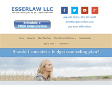 Tablet Screenshot of esserlaw.com